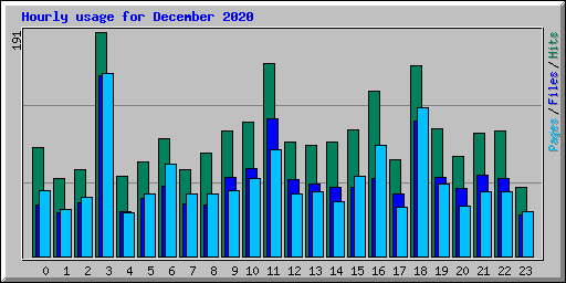 Hourly usage for December 2020