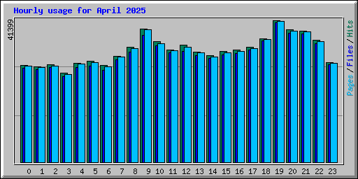 Hourly usage for April 2025